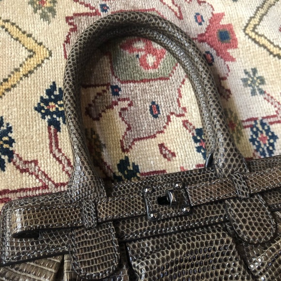 ‼️SALE‼️Zagliani Grey Python Handbag - Picture 3 of 7